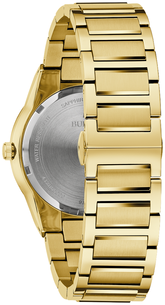 Bulova Millennia Mens Gold Tone Watch 97A183