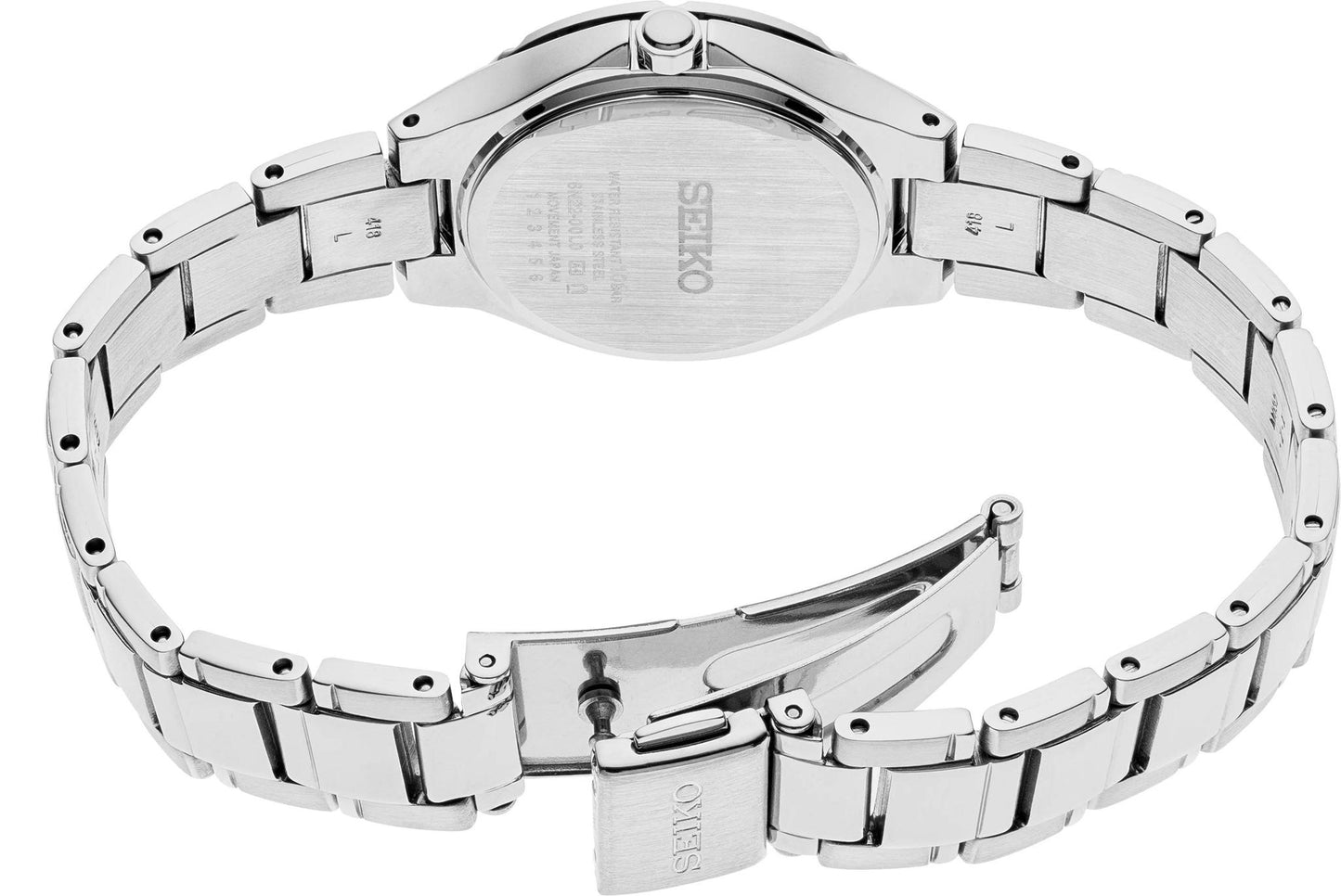 Seiko Essentials Pink Dial Womens Watch SUR413