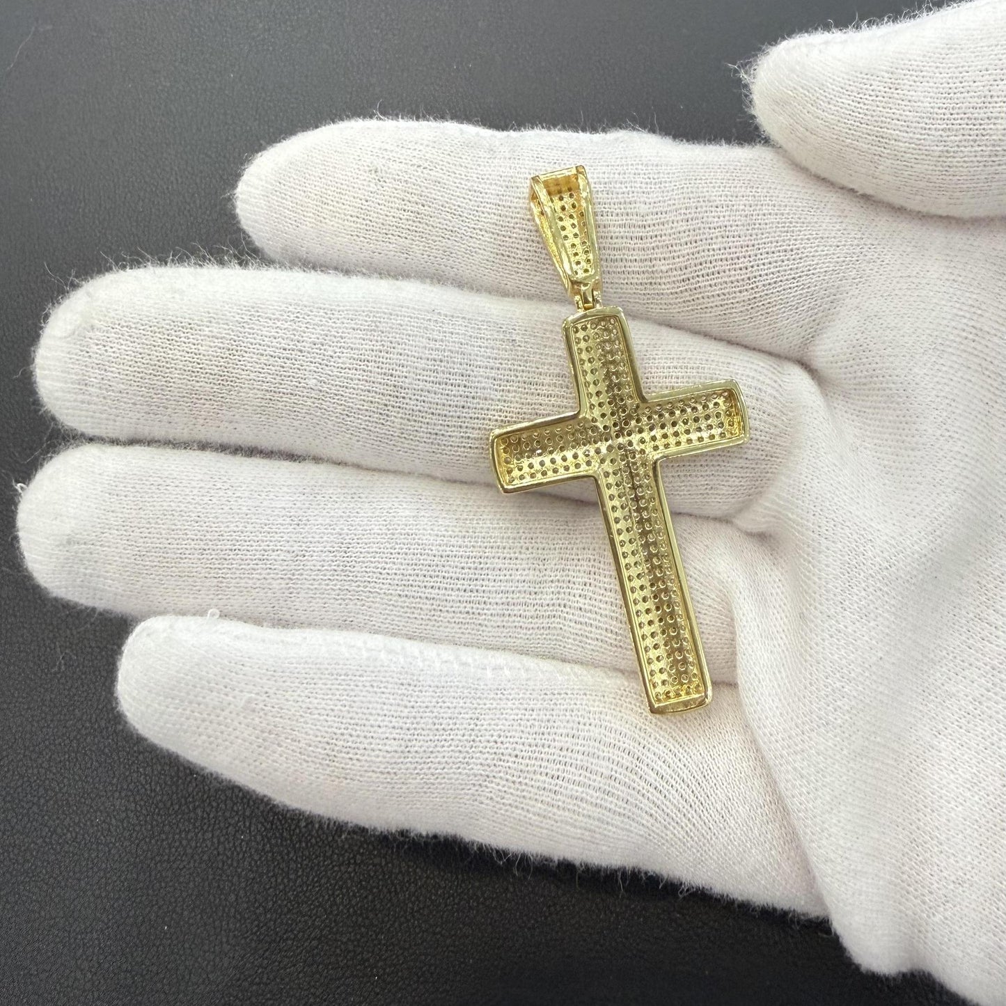Cross Pendant 925 Sterling Silver Gold Plated