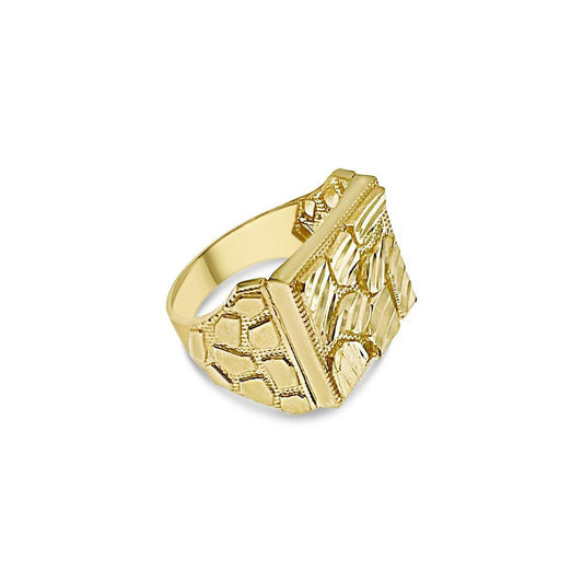 10K Yellow Gold Men’s Nugget Ring