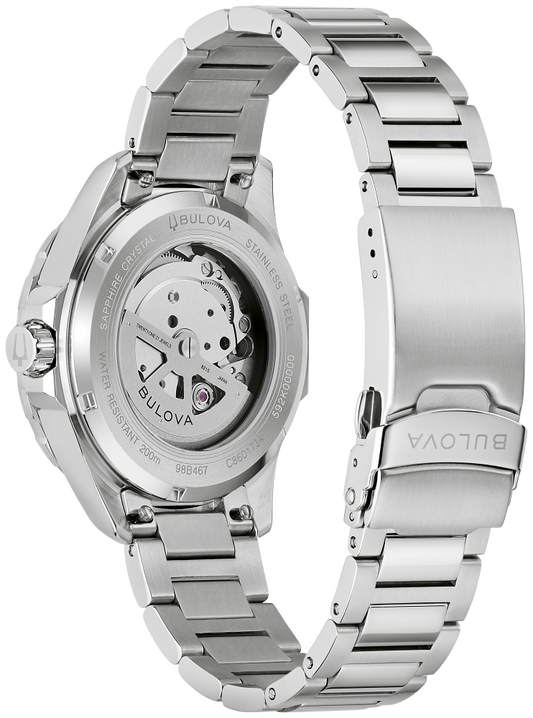 Bulova Marine Star Automatic Green and Black Dial Mens Watch 98B467