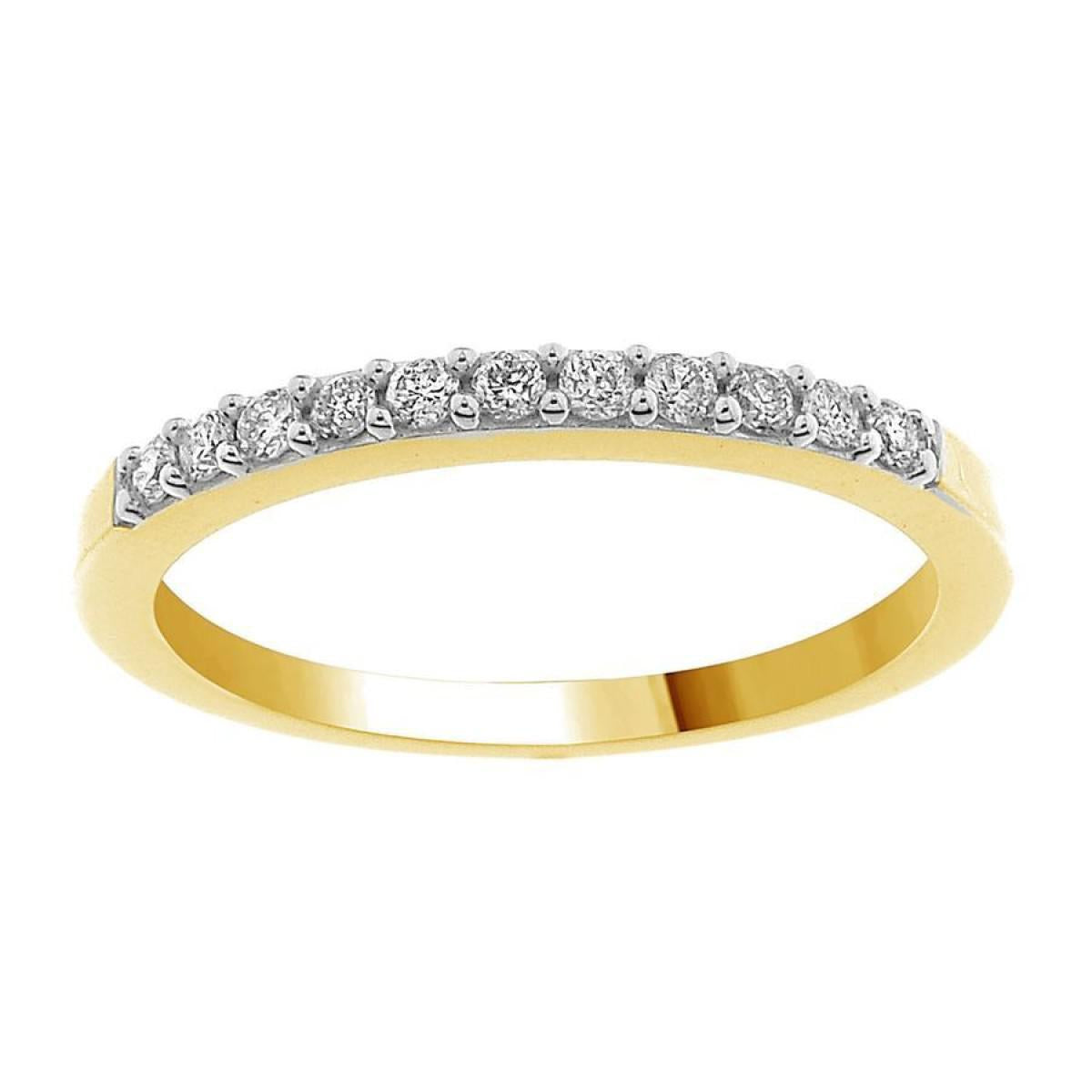 Diamond Wedding Womens Band Ring 14k Yellow Gold