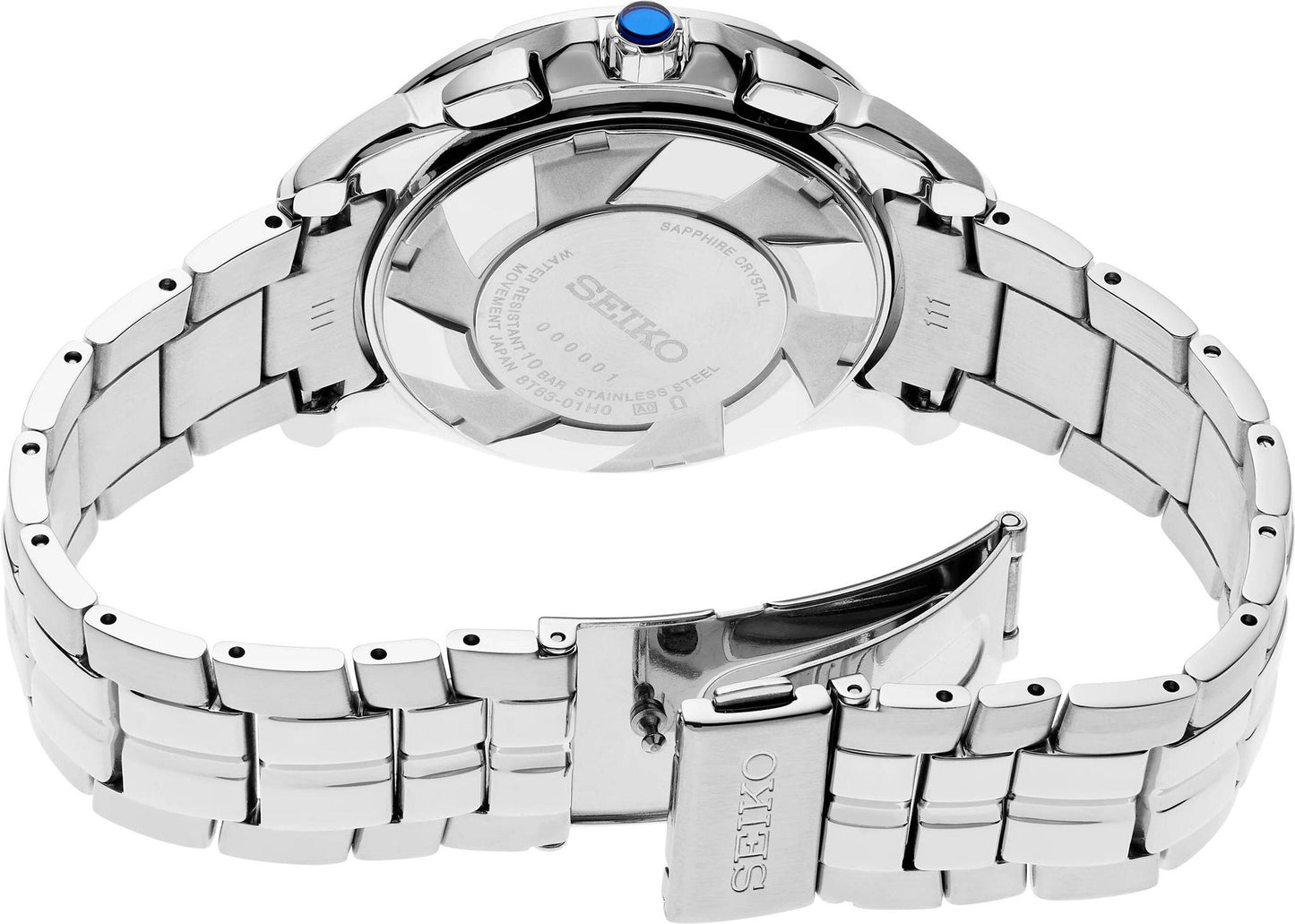 Seiko Coutura Chronograph Mens Blue Dial Watch SSB431