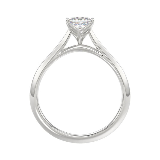 1ct Lab Grown Princess Diamond Solitaire Engagement Ring 14k White Gold