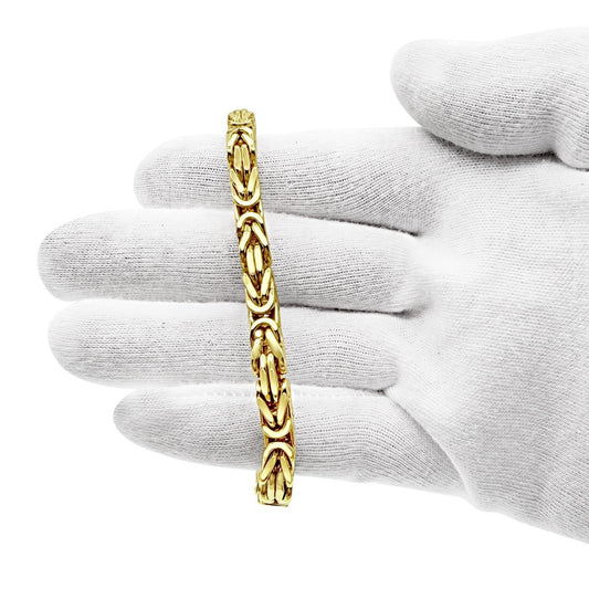 10K Yellow Gold Byzantine Link Bracelet