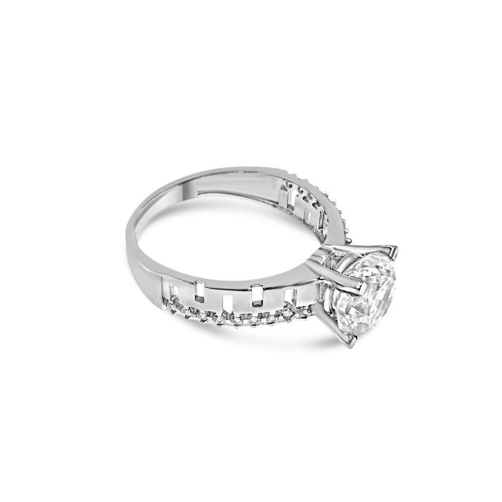 14k White Gold Bridal Engagement Ring