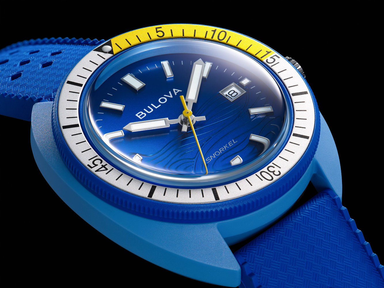 Bulova Snorkel Blue Dial Mens Watch 98B445