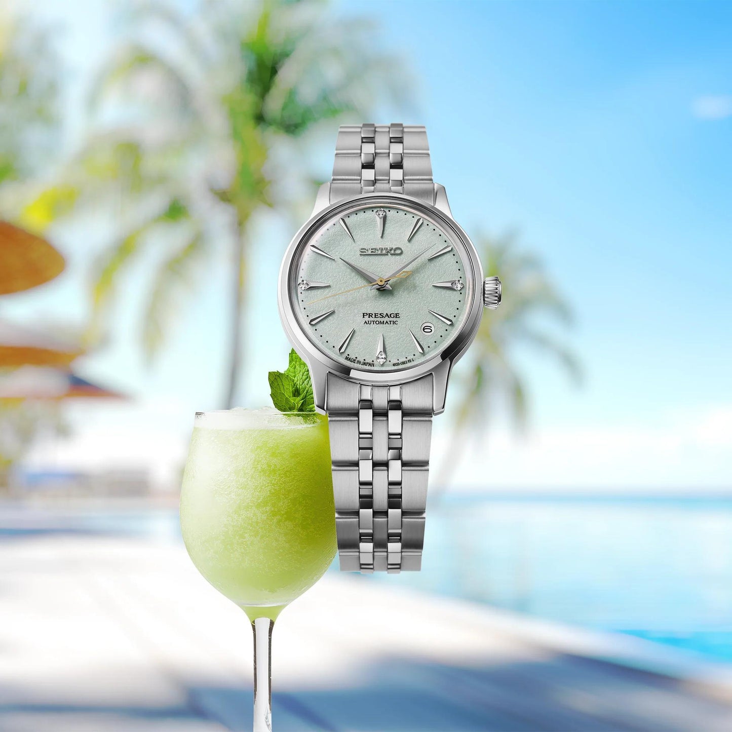 Seiko Presage Cocktail Time Automatic Light Green Dial Watch SRPL63