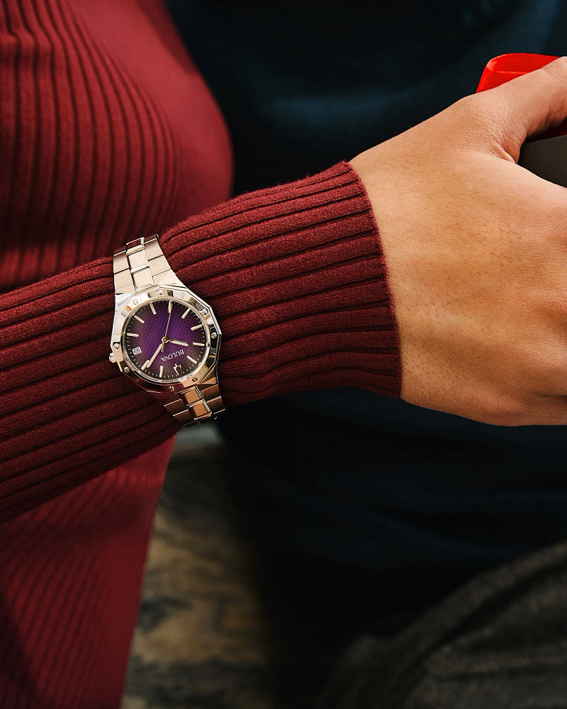 Bulova Prestige Purple Dial Womens Watch 96M168