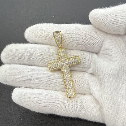 Cross Pendant 925 Sterling Silver Gold Plated