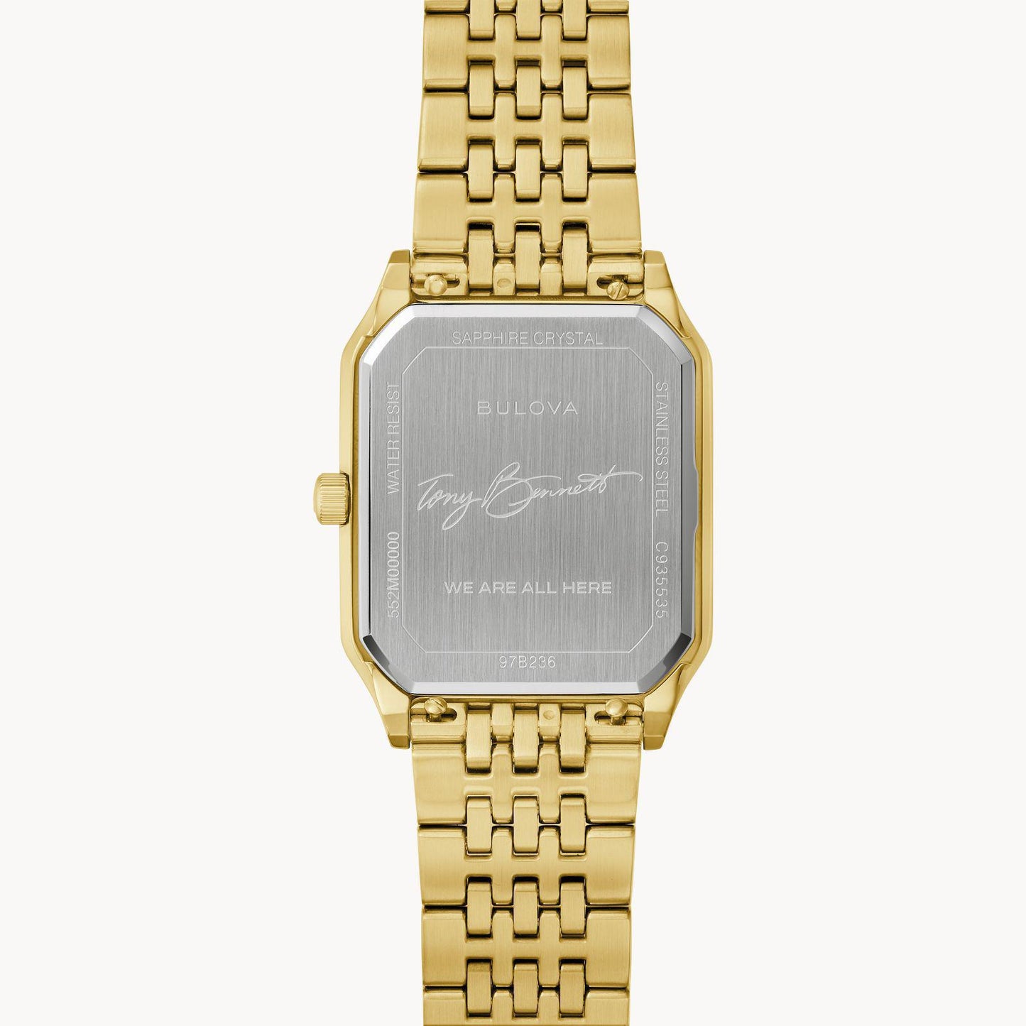 Bulova Tony Bennett We Are All Here Rectangle Mens Watch 97B236