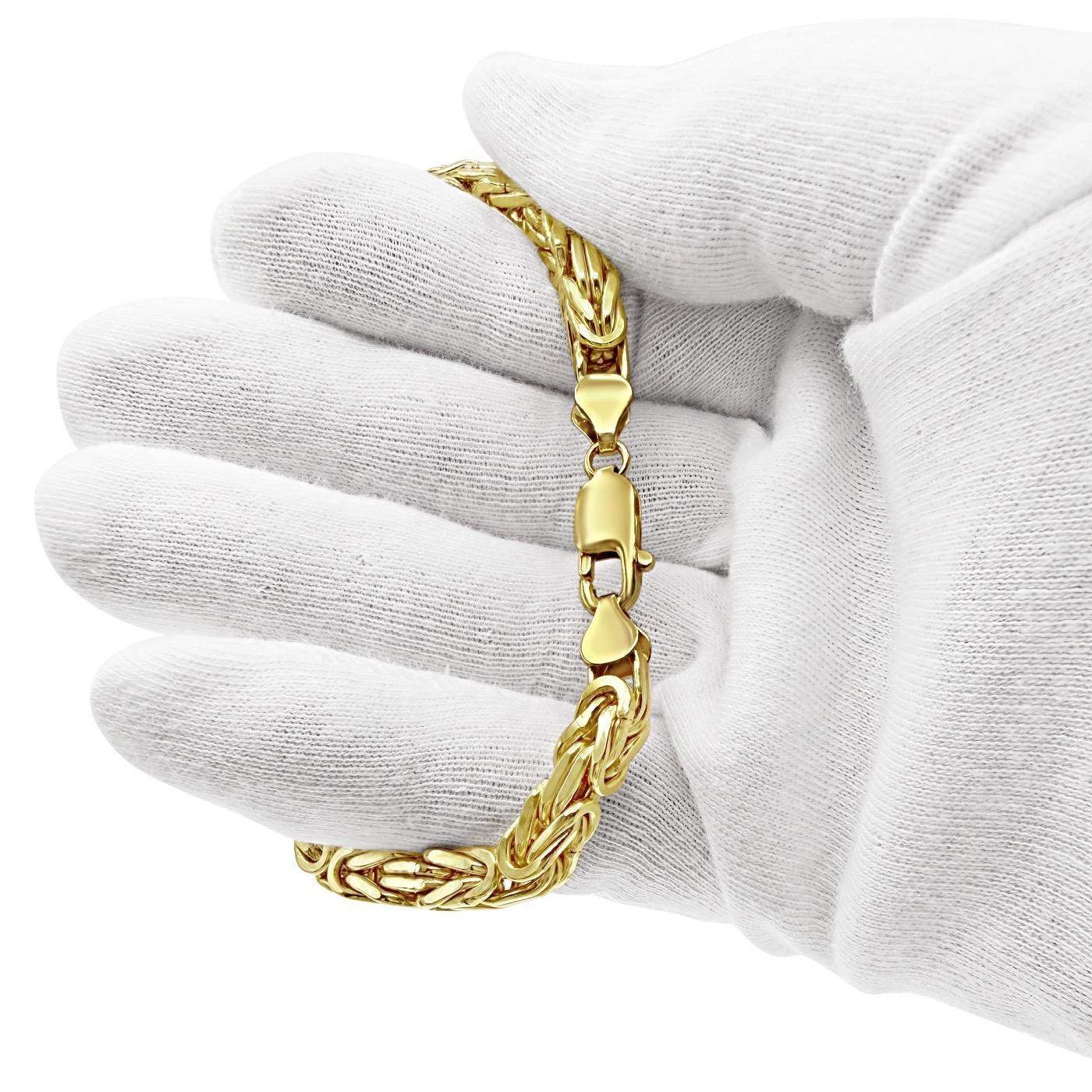 10K Yellow Gold Byzantine Link Bracelet