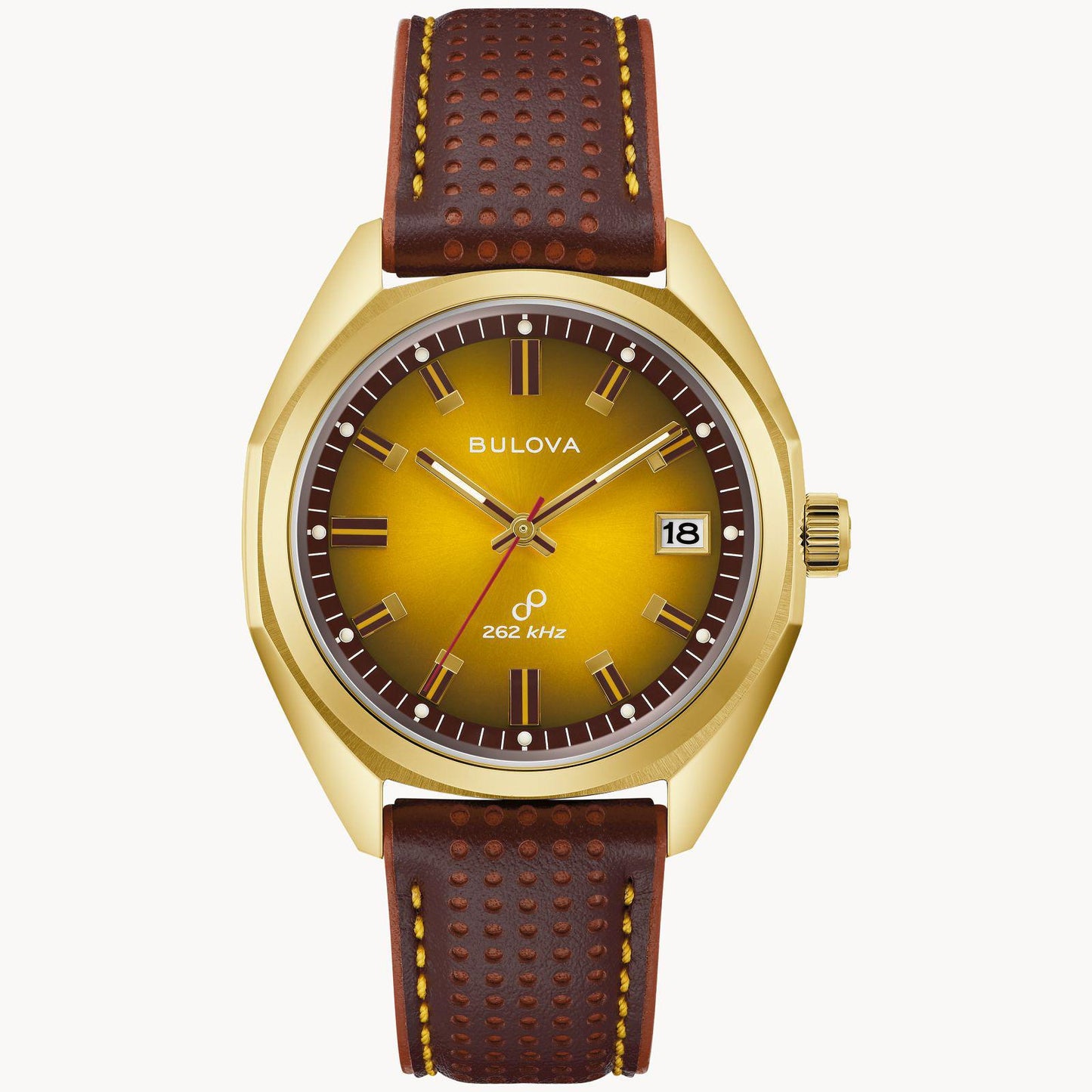 Bulova Jet Star Gold Tone Dial Men's Watch 97B214