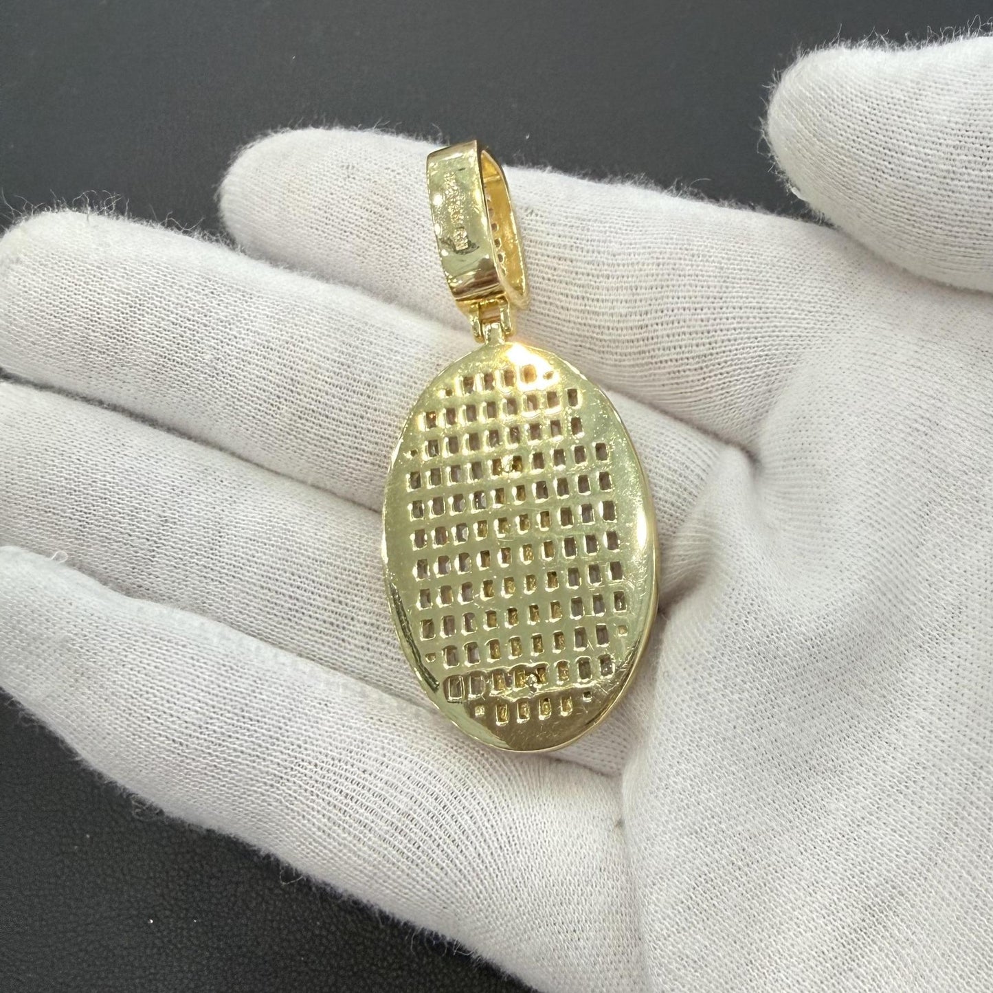 Virgin Mary Pendant Gold Plated 925 Sterling Silver