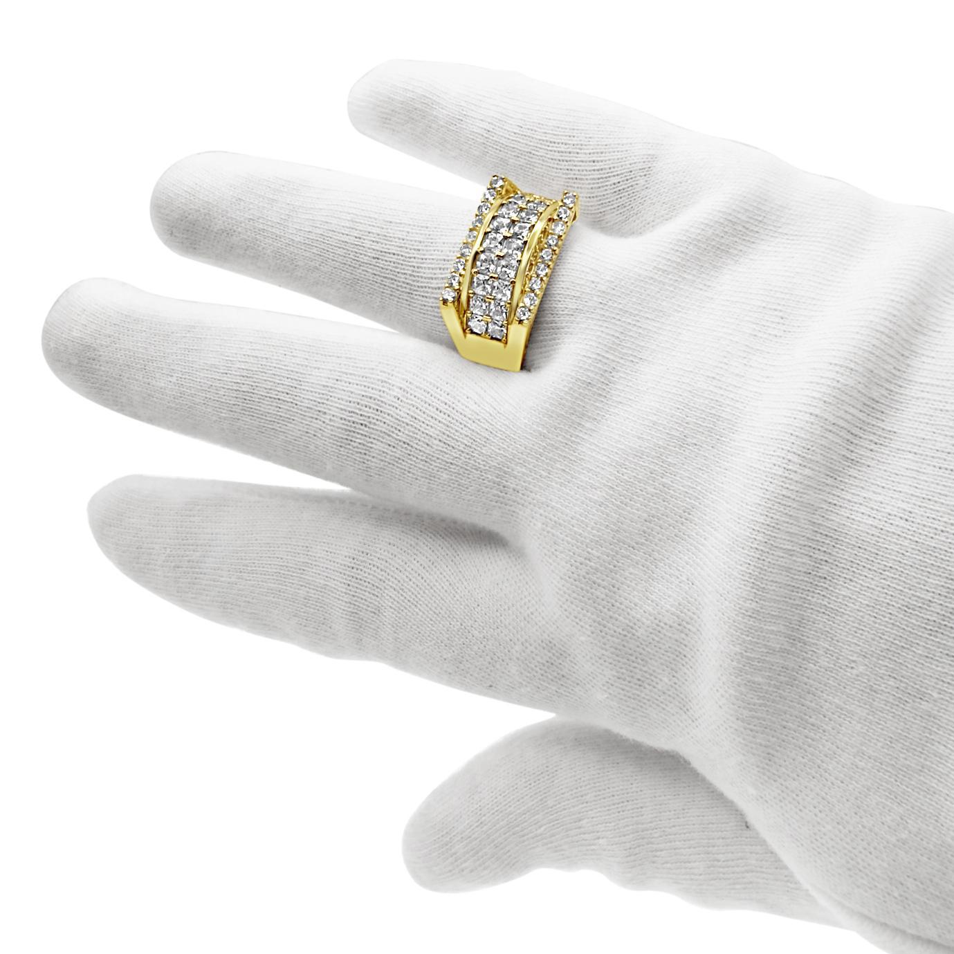 10K Yellow Gold Mens Band Ring