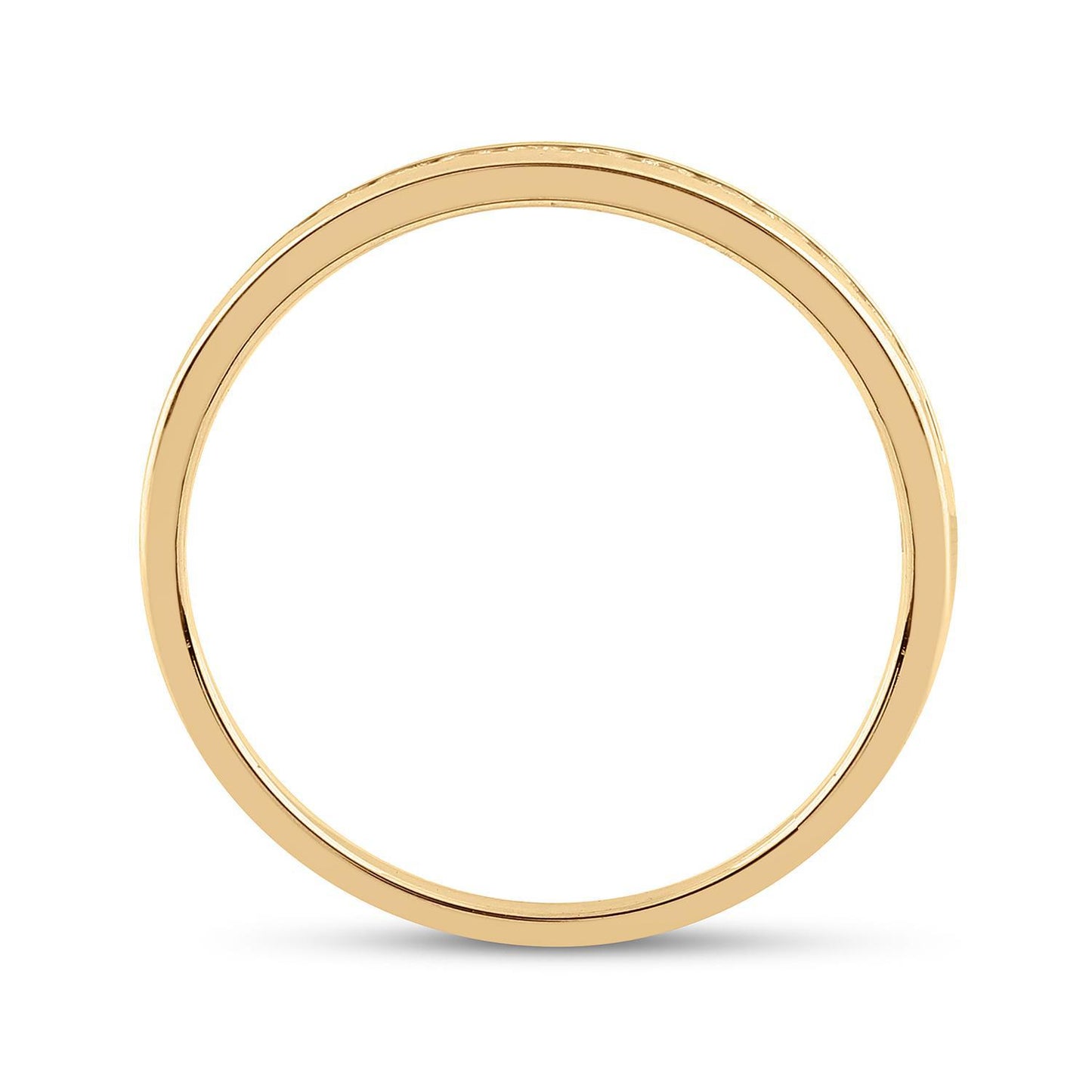 Diamond Single Row Womens Wedding Ring Band 14k Yellow Gold