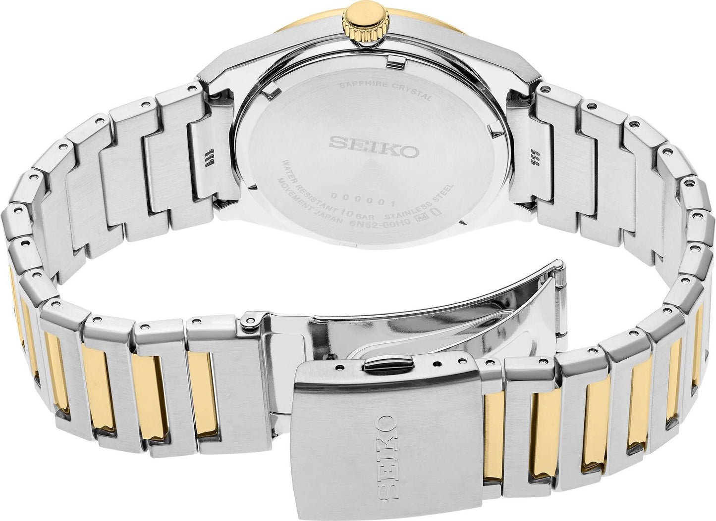 Seiko Essentials Quartz Two Tone Men Watch SUR558