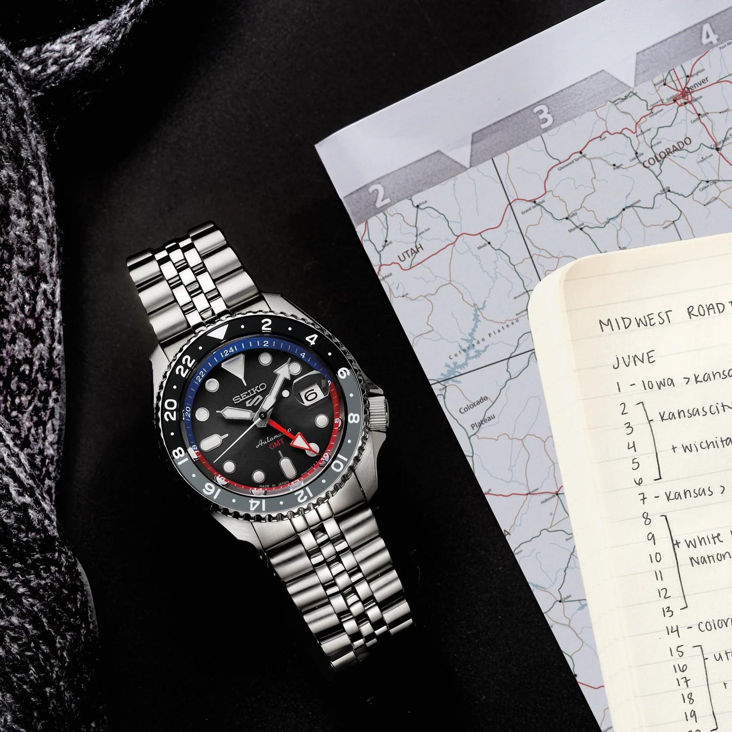 Seiko 5 Sports SKX GMT Automatic Mens Watch SSK019