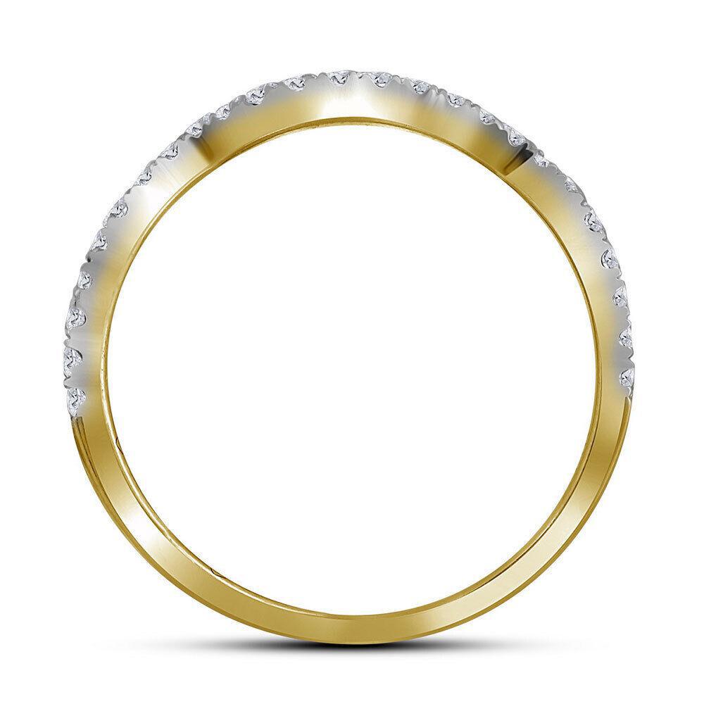 1 Cttw Diamond Round Cluster Bridal Wedding Ring Band Set 14k Yellow Gold