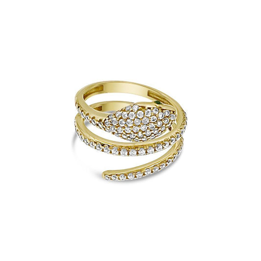 10k Yellow Gold Wrap Snake Ring Band