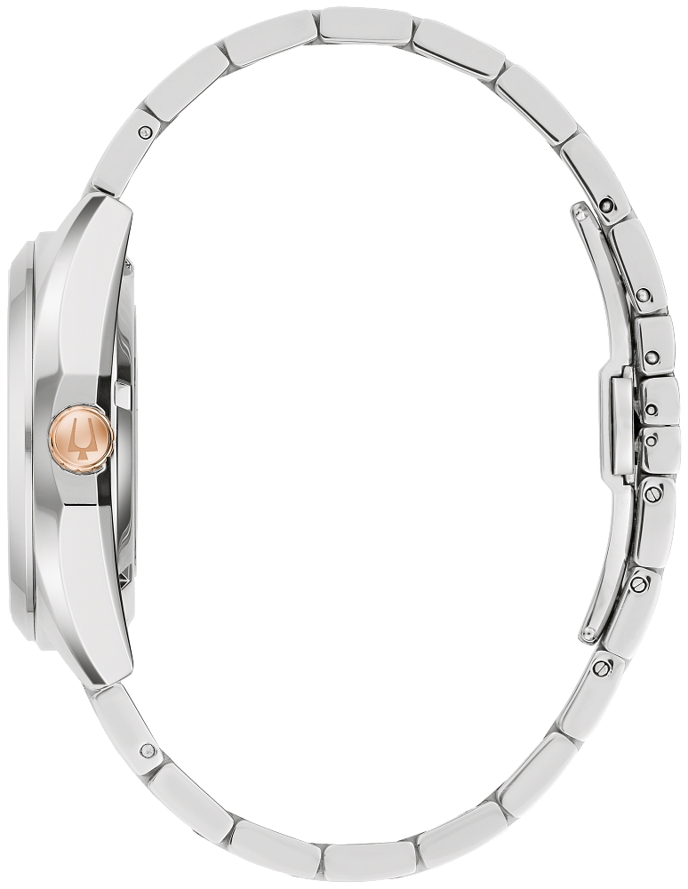 Bulova Surveyor Automatic Burgunday Dial Mens Watch 98B422