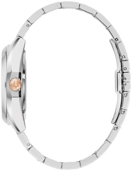 Bulova Surveyor Automatic Burgunday Dial Mens Watch 98B422