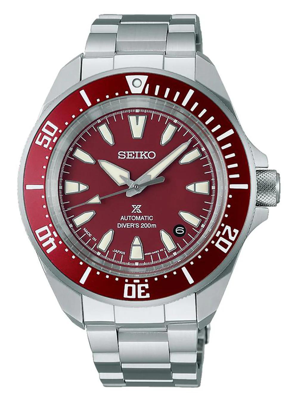 Seiko Prospex Samurai Diver Automatic Red Dial Watch SRPL11
