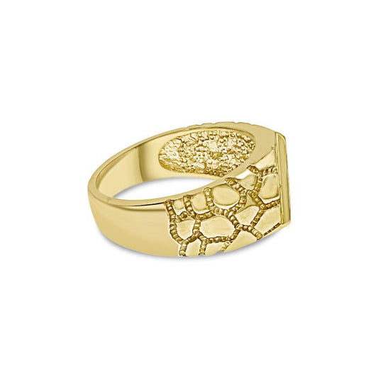 Nugget Men's Ring 10k Yellow Gold Band