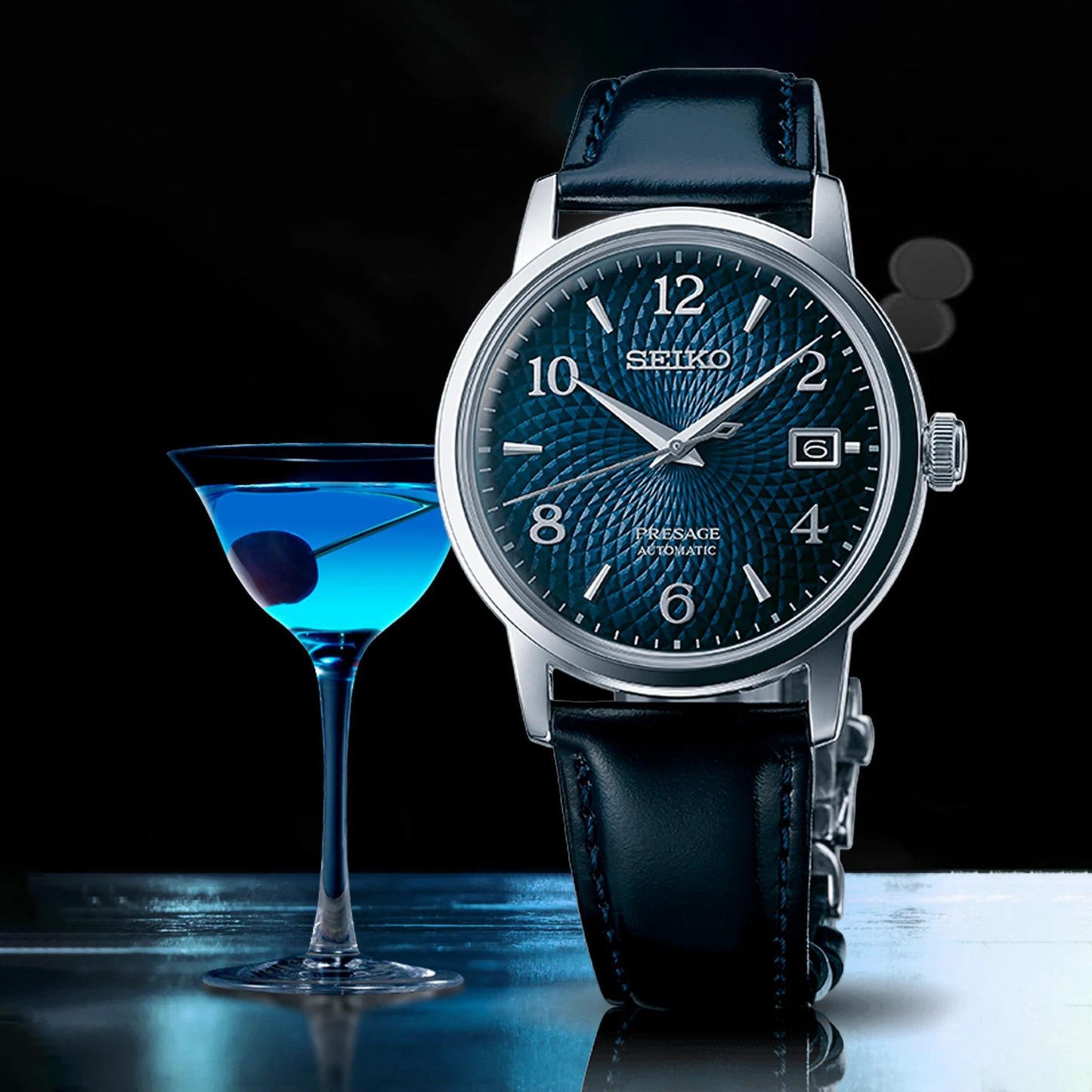 Seiko Presage Cocktail Time Automatic Navy Dial Men's Watch SRPE43
