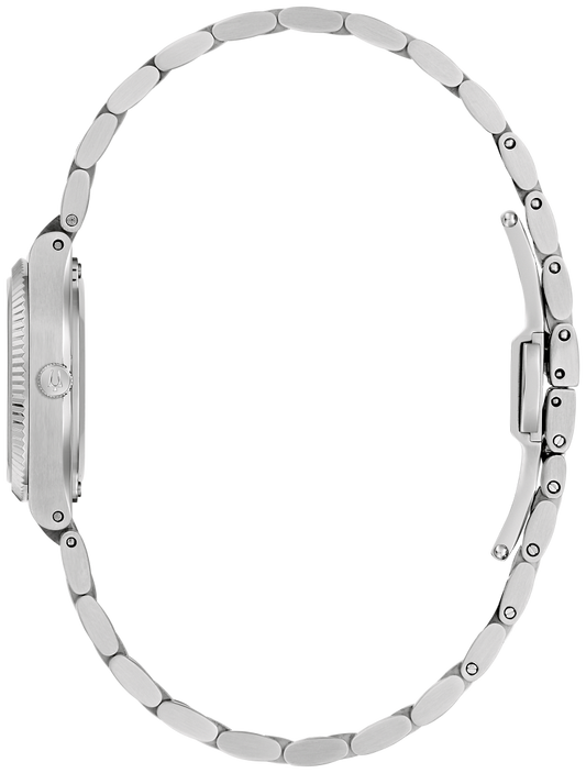 Bulova Super Seville Mini Silver Tone Red Dial Womens Watch 96L354