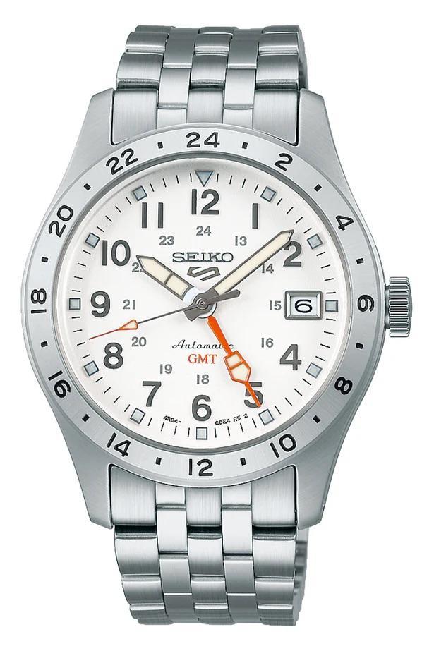 Seiko 5 Sports Field GMT White Dial Men's Watch SSK059