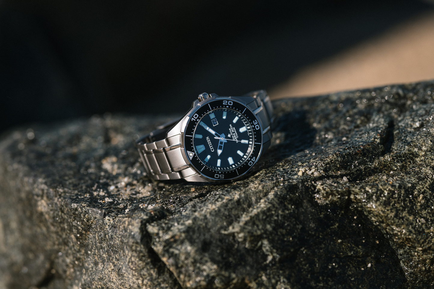 Citizen Promaster Dive Eco-Drive Super Titanium Black Dial Mens Watch BN0200-56E