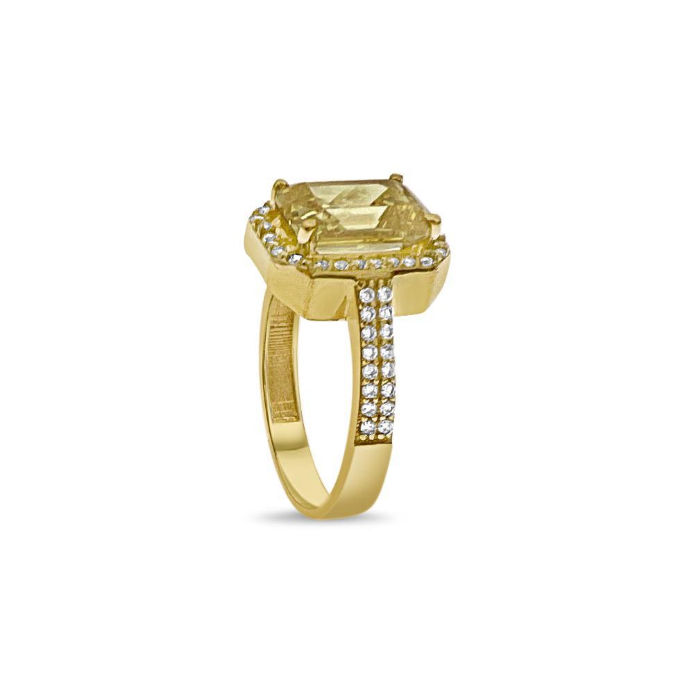 14k Gold Yellow Birthstone Ring