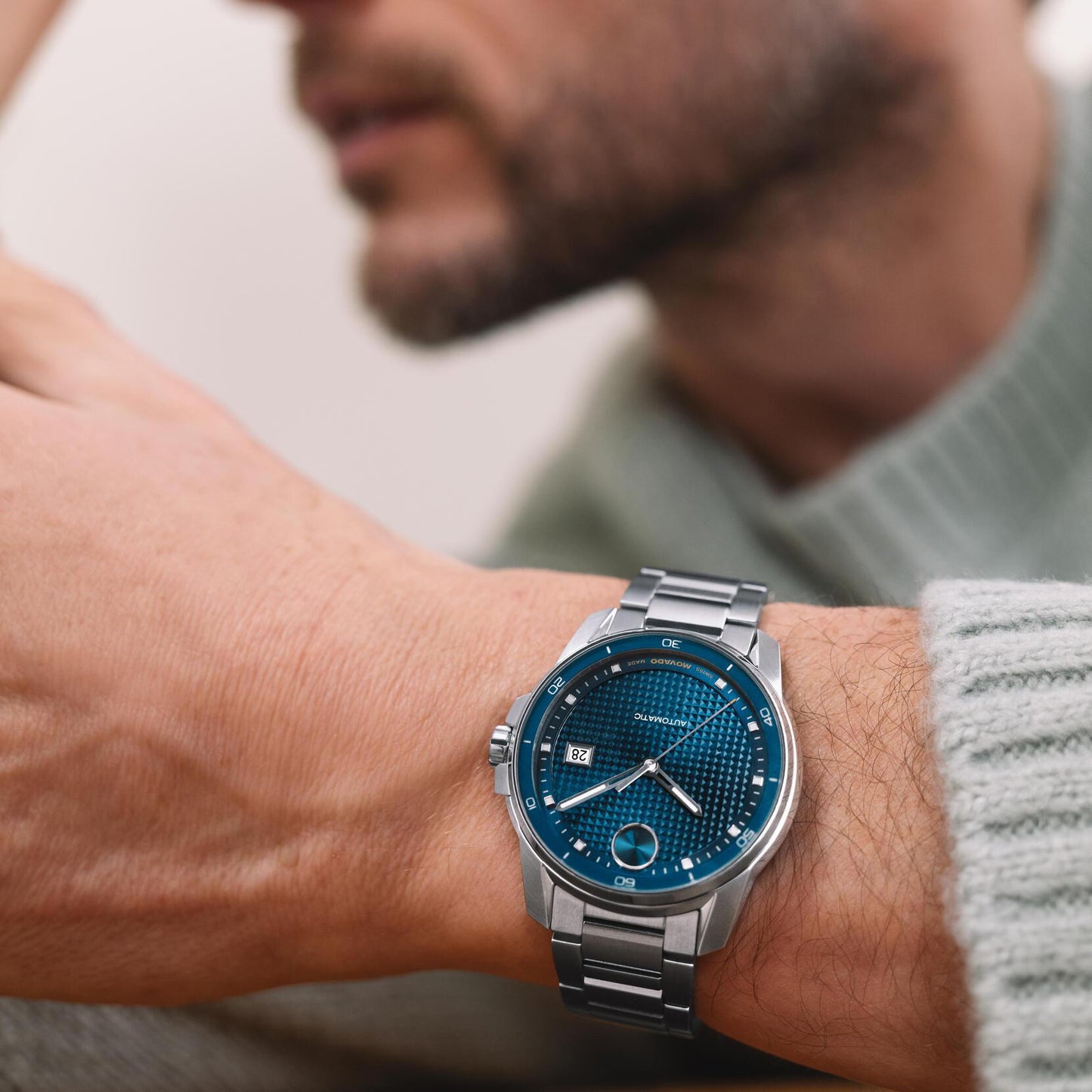 Movado Bold Verso Automatic Blue Dial Watch 3600961