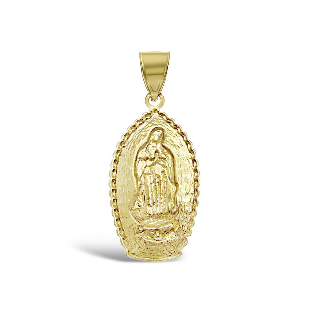 14K Gold Virgin Mary Pendant