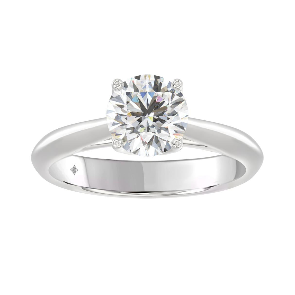 1.50 ct Lab Grown Round Diamond Solitaire Engagement Ring 14k Gold