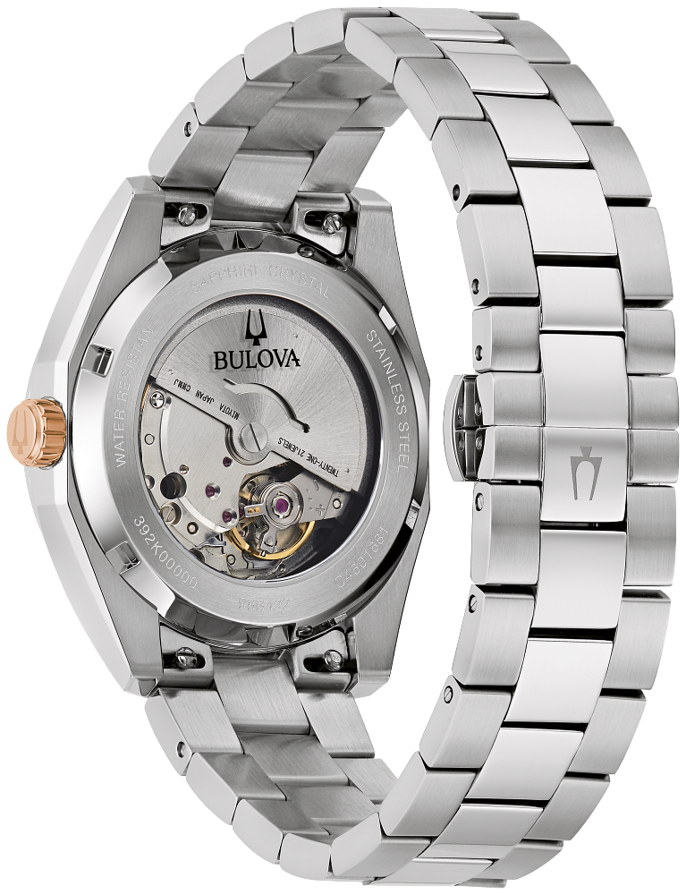 Bulova Surveyor Automatic Burgunday Dial Mens Watch 98B422