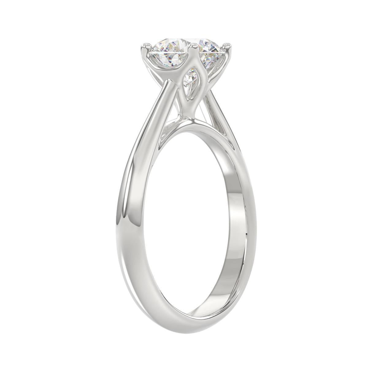 1.50 ct Lab Grown Round Diamond Solitaire Engagement Ring 14k Gold