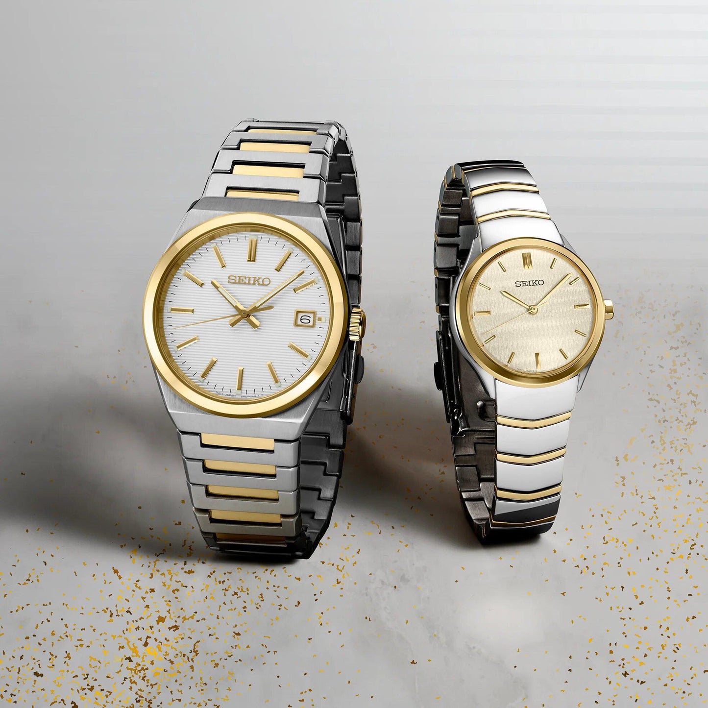 Seiko Essentials Quartz Two Tone Men Watch SUR558