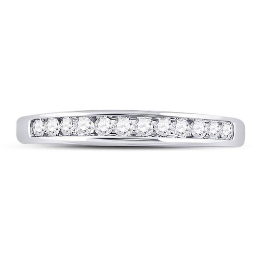 0.25ctw Diamond Wedding Womens Band 14k White Gold
