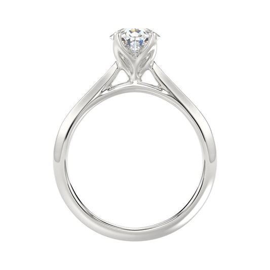 1.5ct Lab Grown Pear Diamond Solitaire Engagement Ring 14k White Gold