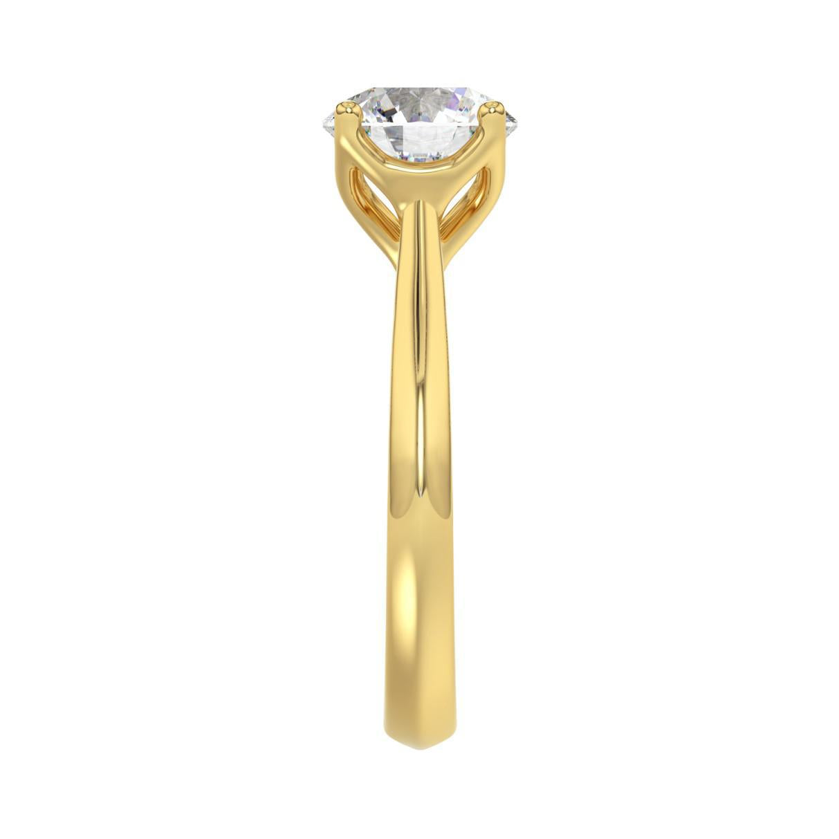2.5 ct Lab Grown Diamond Solitaire IGI Certified Engagement Ring 14k Yellow Gold
