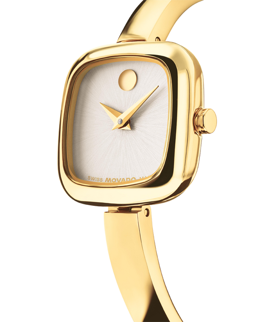 Movado Museum Bangle Champagne Dial Womens Watch 0608058