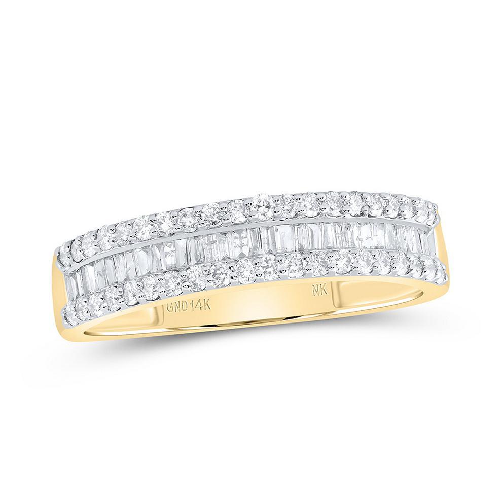 1.75 Cttw Baguette Diamond Heart Trio Wedding His Hers Set Ring 14k Yellow Gold