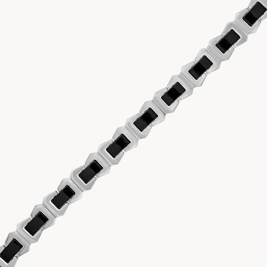 Bulova Ceramic Black Link Bracelet Stainless Steel BVB1056-XSTNA