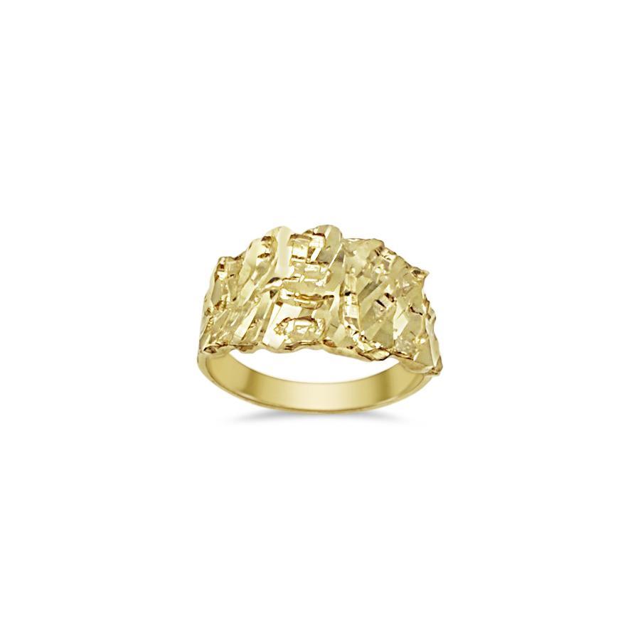 10k Yellow Gold Men's Nugget Ring
