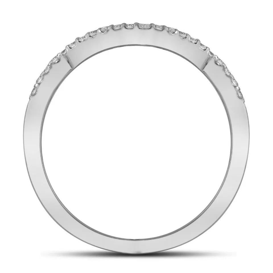 0.33 Cttw Princess Diamond Square Solitaire Wedding Ring Band Set 14k White Gold