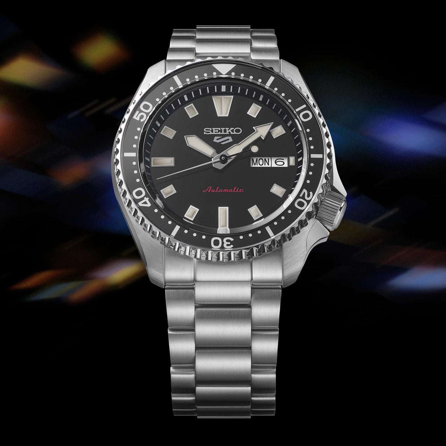 Seiko 5 Sports Automatic Black Dial Mens Watch SRPL85