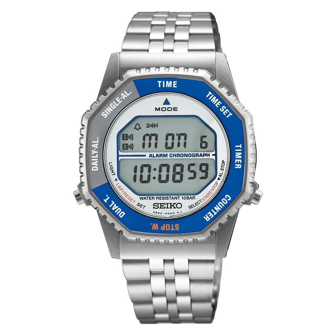 Seiko Rotocall Quartz Chronograph Digital Dial Men's Watch SMGG21