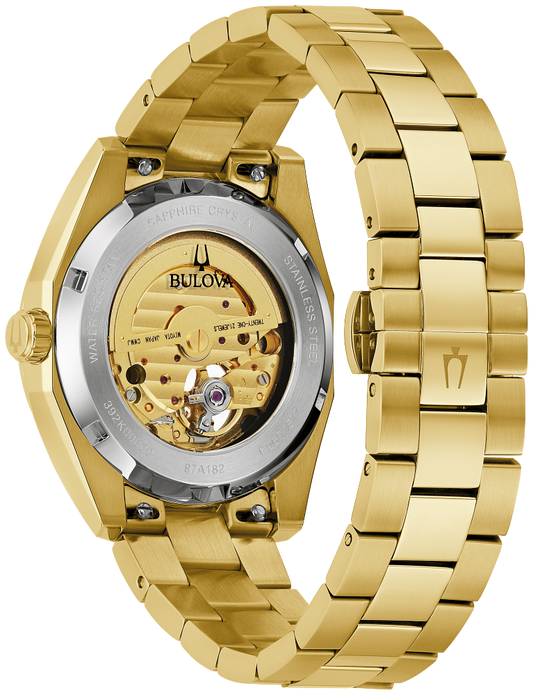 Bulova Surveyor Automatic Gold Tone Mens Watch 97A182